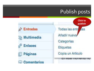 Publish posts
Click to
publish
 
