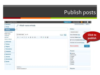 Publish posts
Click to
publish
 