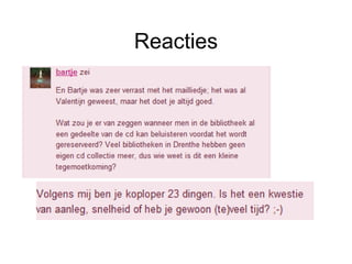 Reacties
 