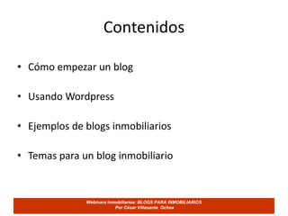 ContenidosCómo empezar un blog   