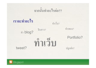 F ??

                 ?
            ?             ?
    blog?
                       Portfolio?

tweet?                    ?
 