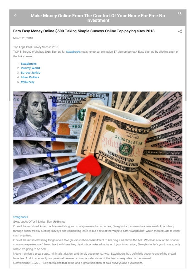 earn easy money online 500 taking simple surveys online top paying s