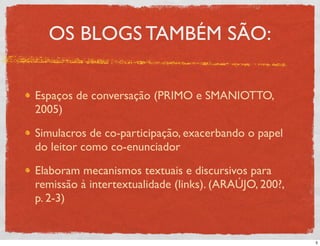 Aula Unisinos PP: blogs, twitter, PP