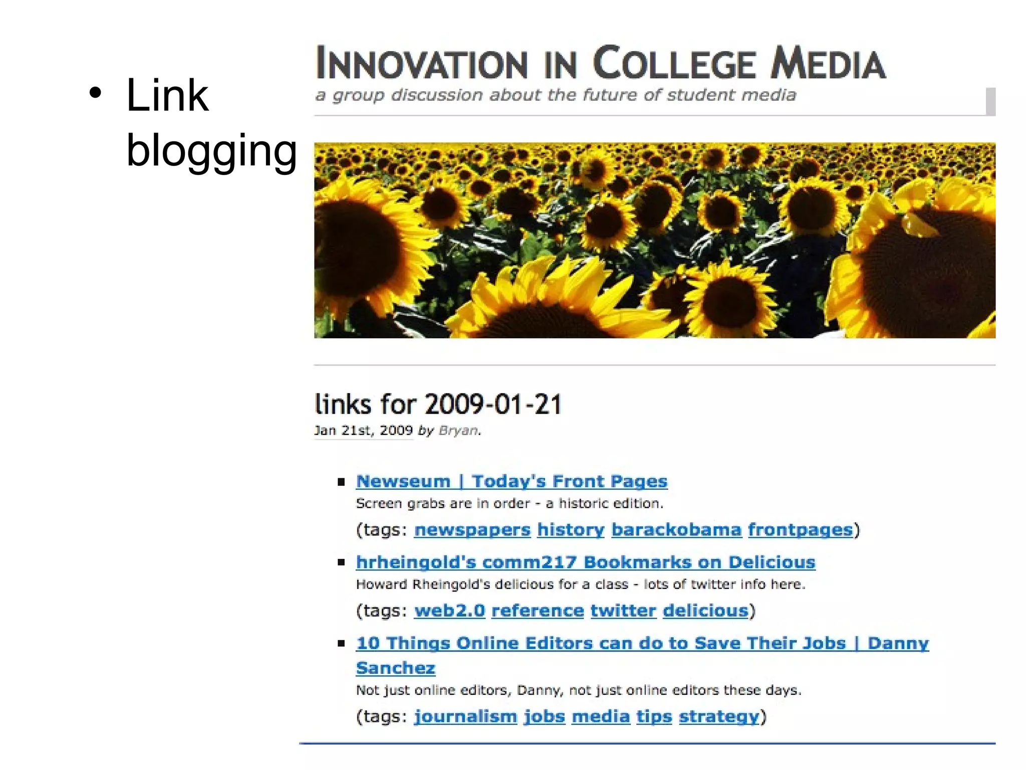 Link blogging 