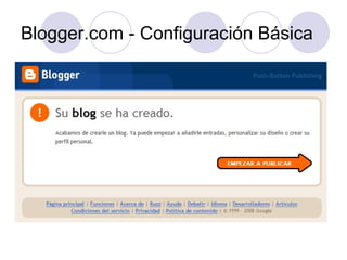 Blogger.com - Configuración Básica 