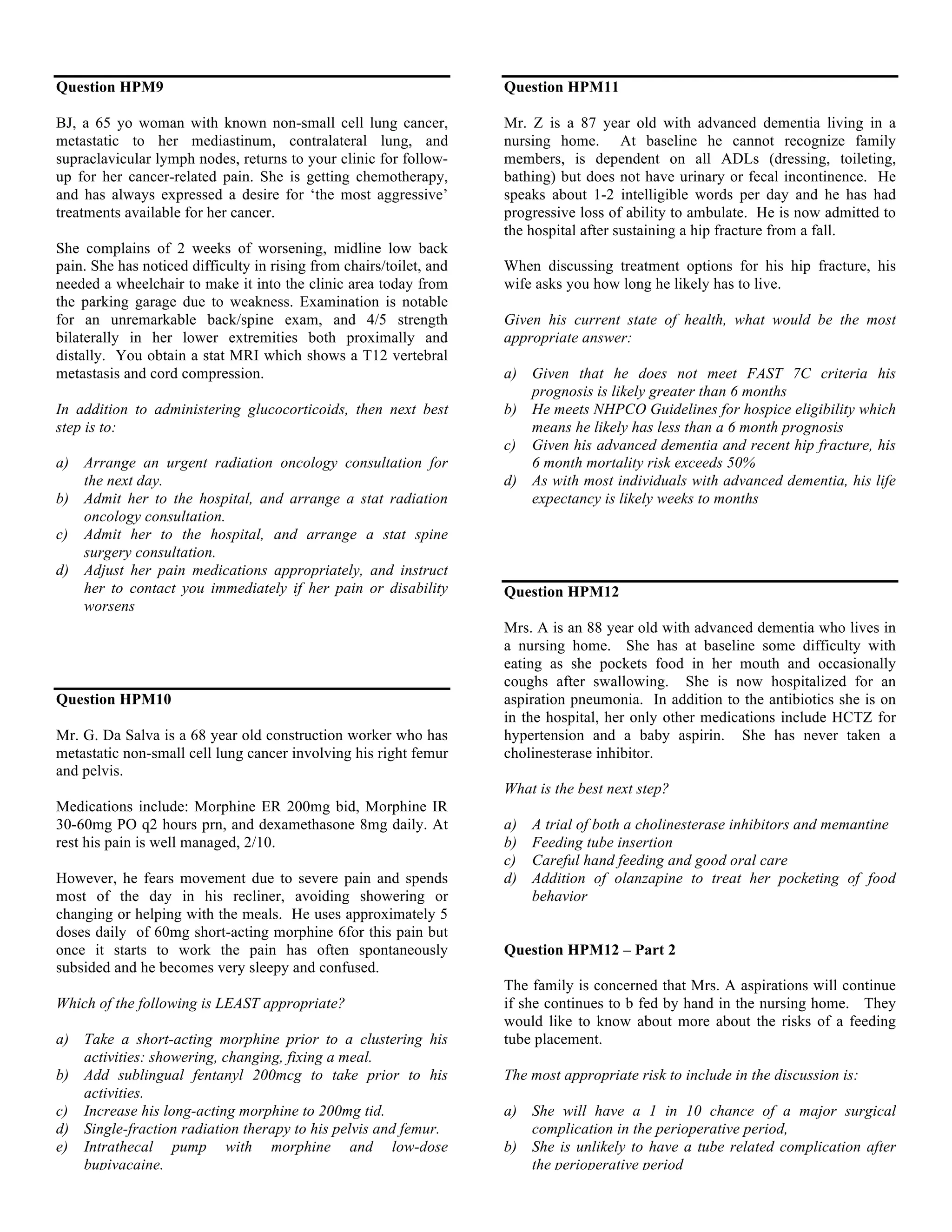 Pallimed/GeriPal Blogs to Boards - Hospice/Palliative Medicine Board ...