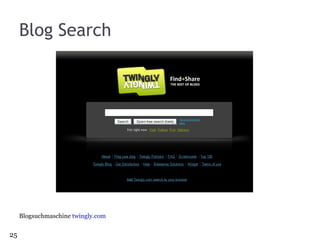 Blog Search Blogsuchmaschine  twingly.com   