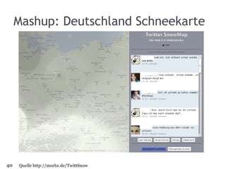 Mashup: Deutschland Schneekarte Quelle http://morbz.de/TwittSnow 