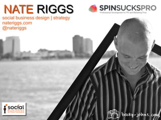 NATERIGGS social business design | strategy nateriggs.com @nateriggs 
