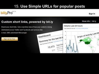 15. Use Simple URLs for popular posts 