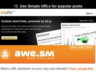 15. Use Simple URLs for popular posts 