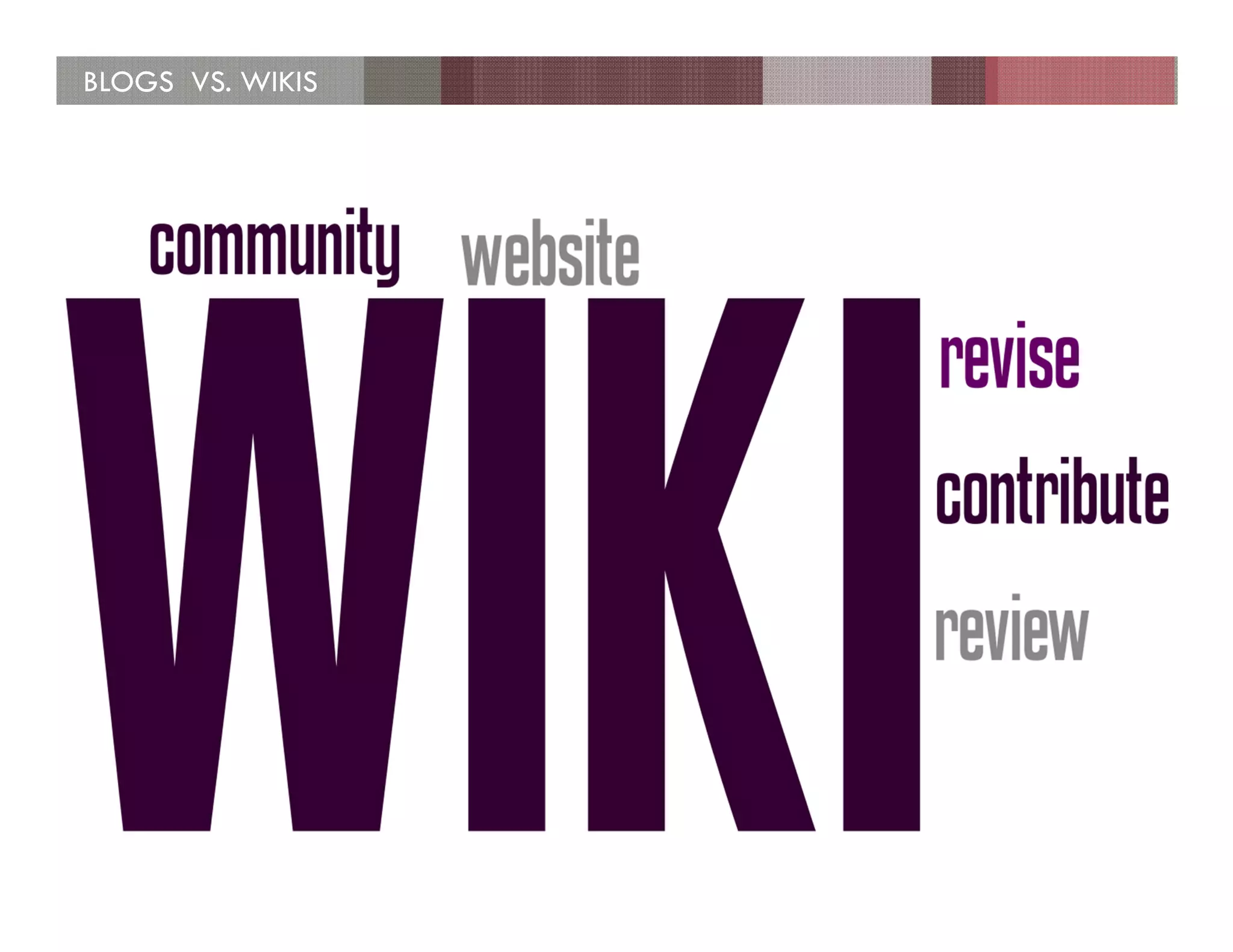 BLOGS VS. WIKIS
 