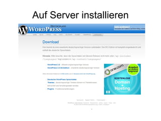 Auf Server installieren 