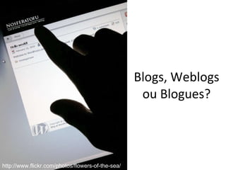 Blogs, Weblogs ou Blogues? http://www.flickr.com/photos/flowers-of-the-sea/ 