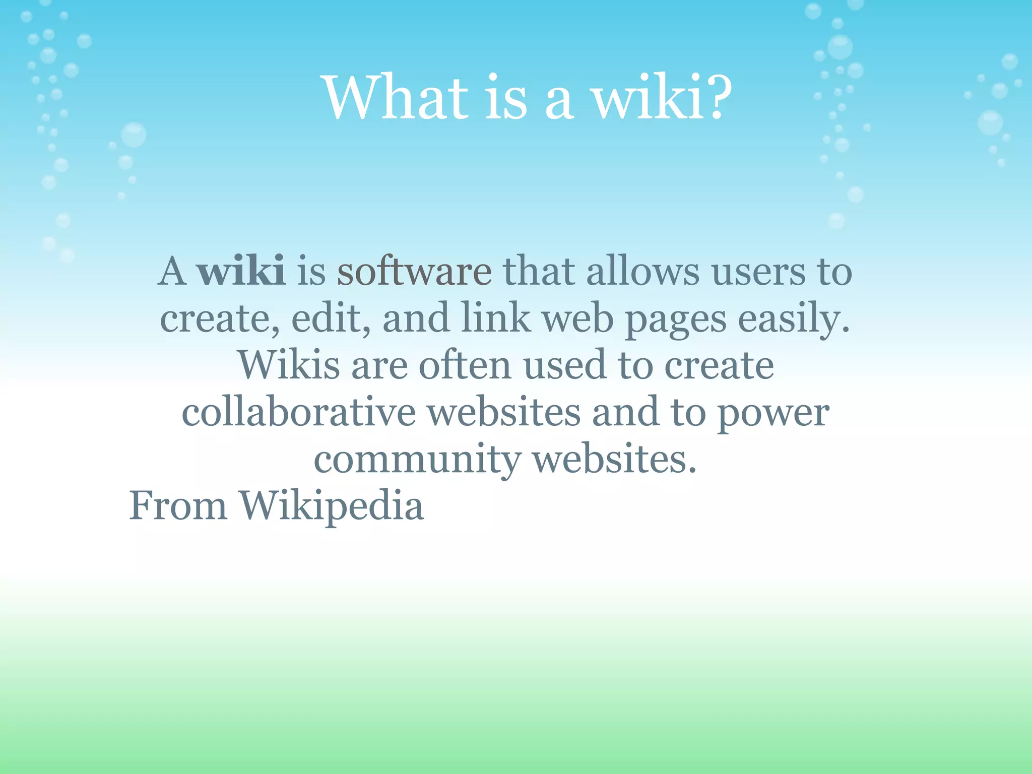 Blogs&Wikis