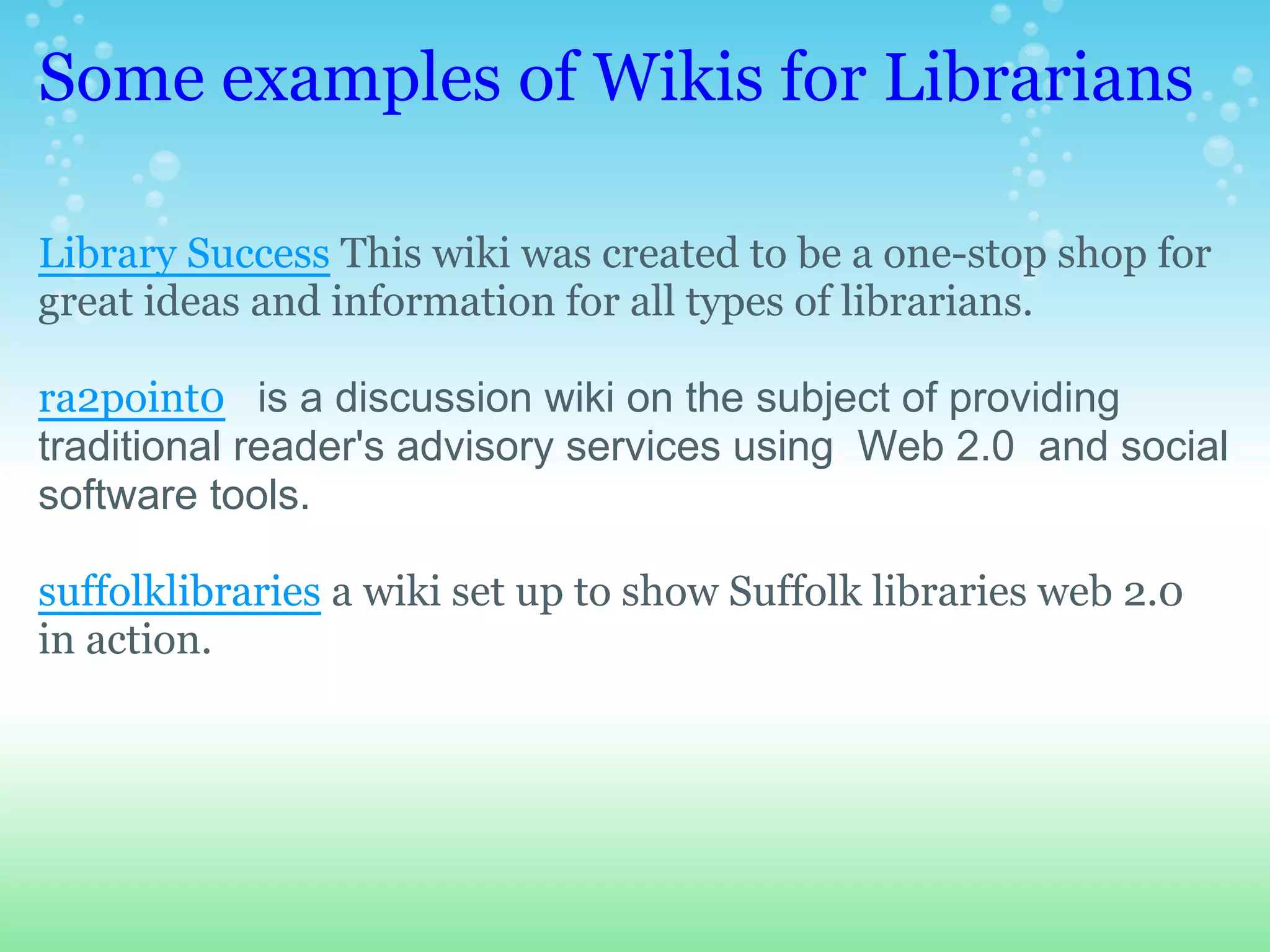 Blogs&Wikis