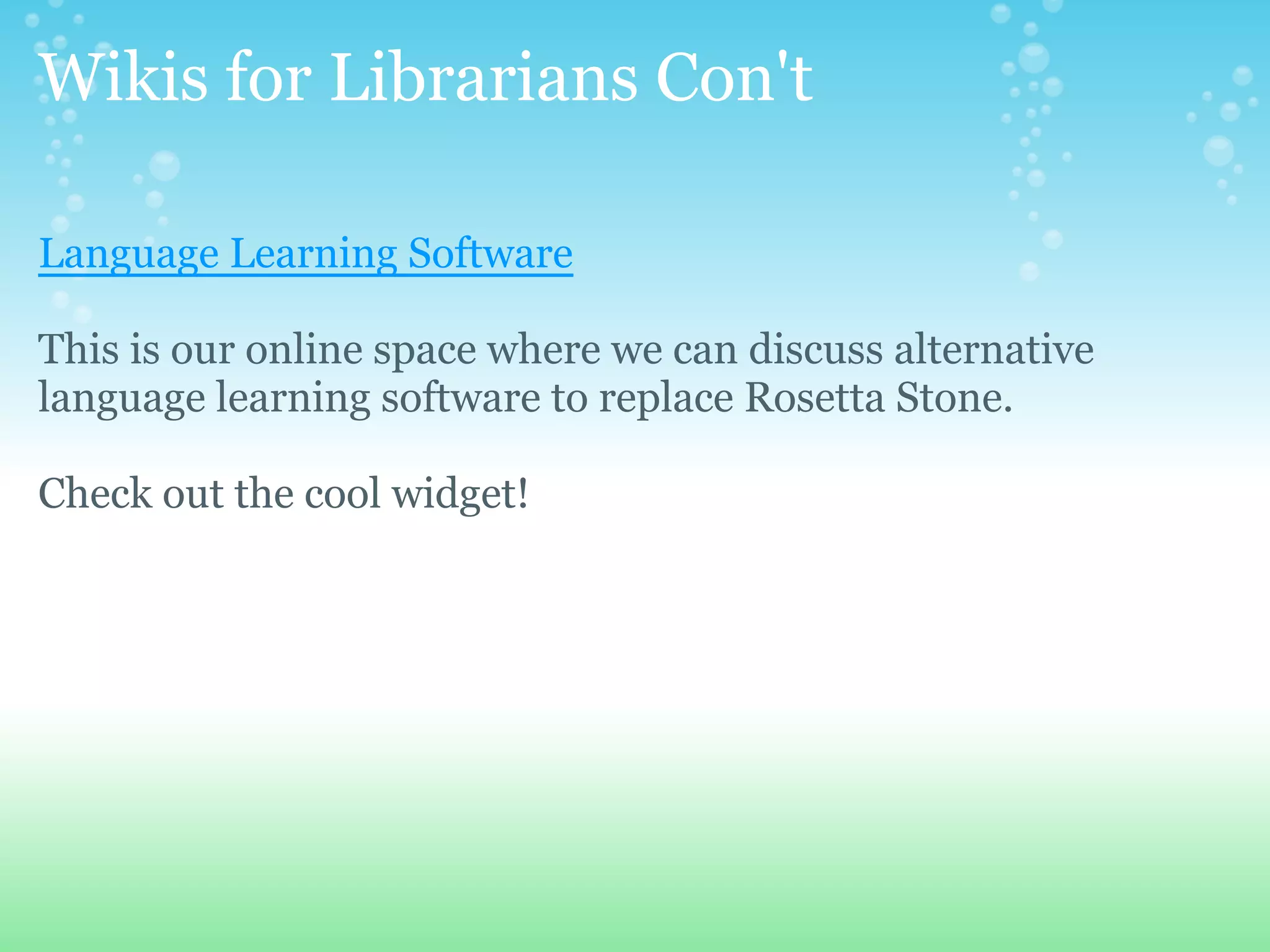 Blogs&Wikis