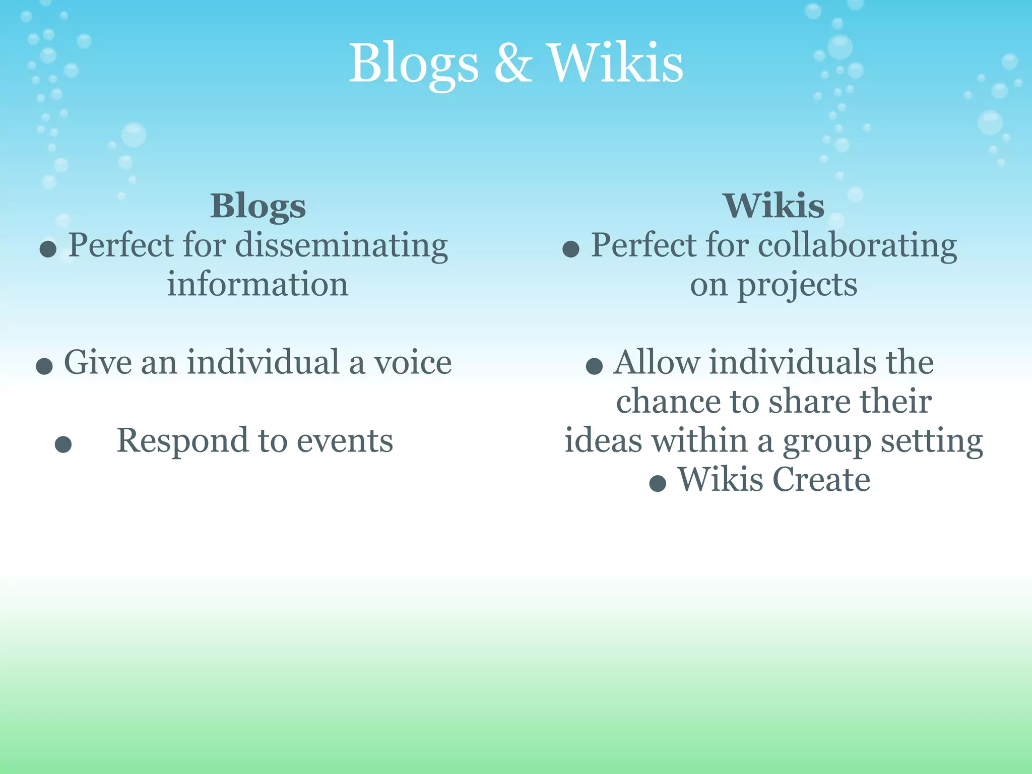 Blogs&Wikis