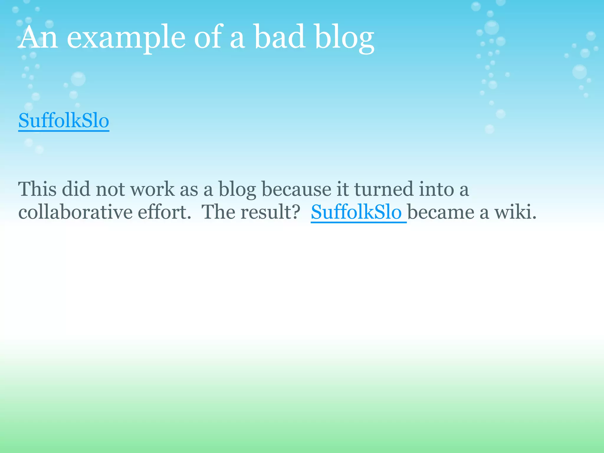 Blogs&Wikis