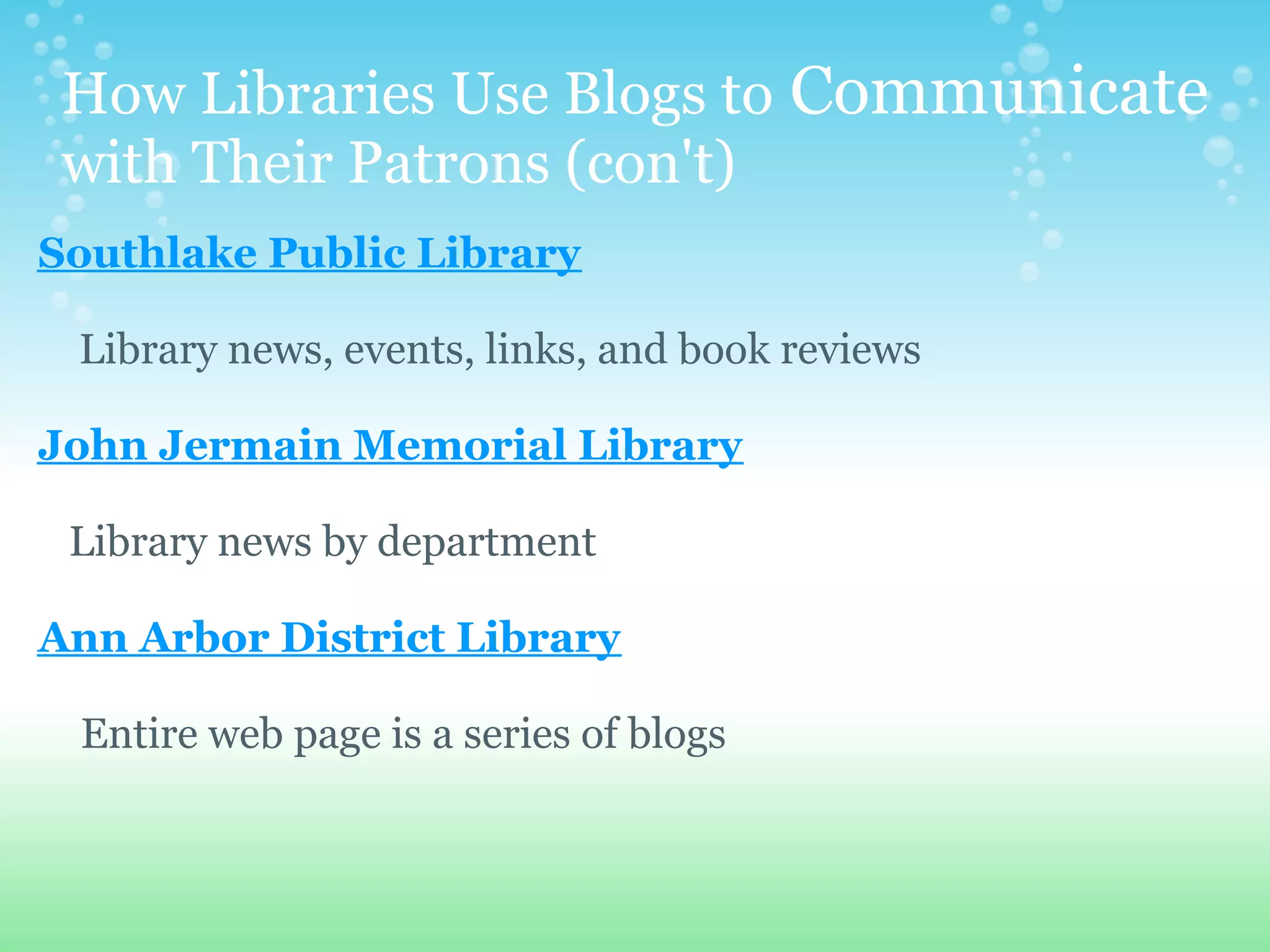 Blogs&Wikis