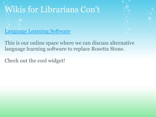 Blogs&Wikis