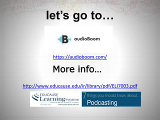 let’s go to…
More info…
 