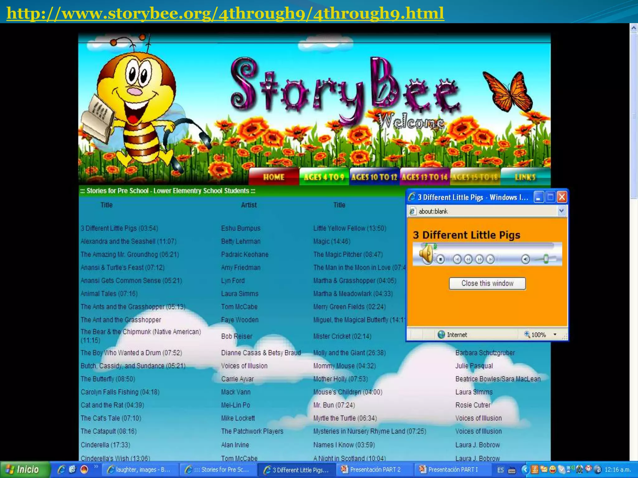 http://www.storybee.org/4through9/4through9.html 
 