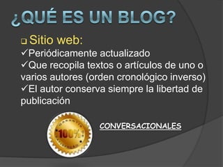 ¿Qué es un blog? Sitio web: