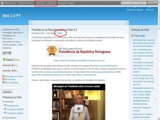 Edição de conteúdos
Lino OliveiraAplicações e Práticas Web 2.0 na Biblioteca Escolar - PGGBE
16
 