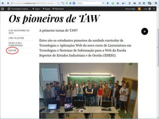 Lino OliveiraTecnologias e Aplicações Web - TSIW
40
 