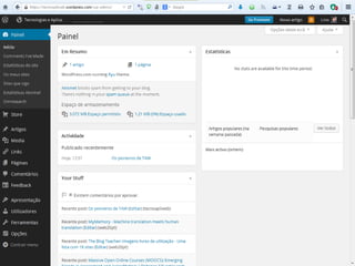 Painel
Lino OliveiraTecnologias e Aplicações Web - TSIW
42
 
