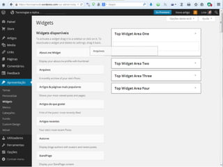 Widgets
Lino OliveiraTecnologias e Aplicações Web - TSIW
46
 