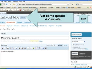 Ver como quedo: ->View site salir 
