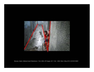 Moussa, Hatem. Mideast Israel Palestinians. 1 Oct. 2004. AP Images. AP, 1 Oct. 2004. Web. 5 May 2010. 041001016991
 