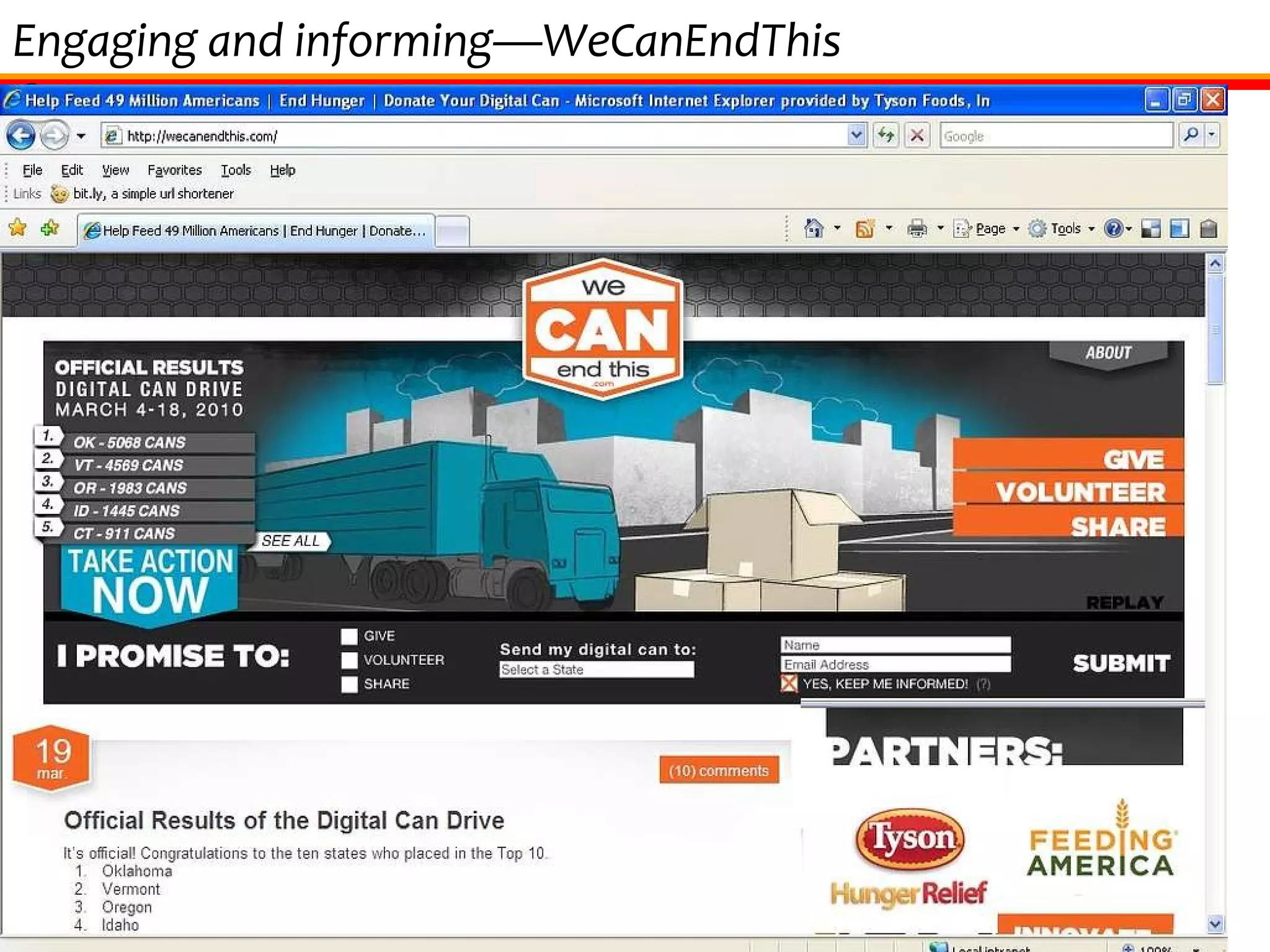 Engaging and informing—WeCanEndThis C 