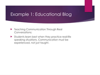 Conversational Blog Post Examples Comprehensive Guide to Blog Writing: Structure, Types, and Teaching ...