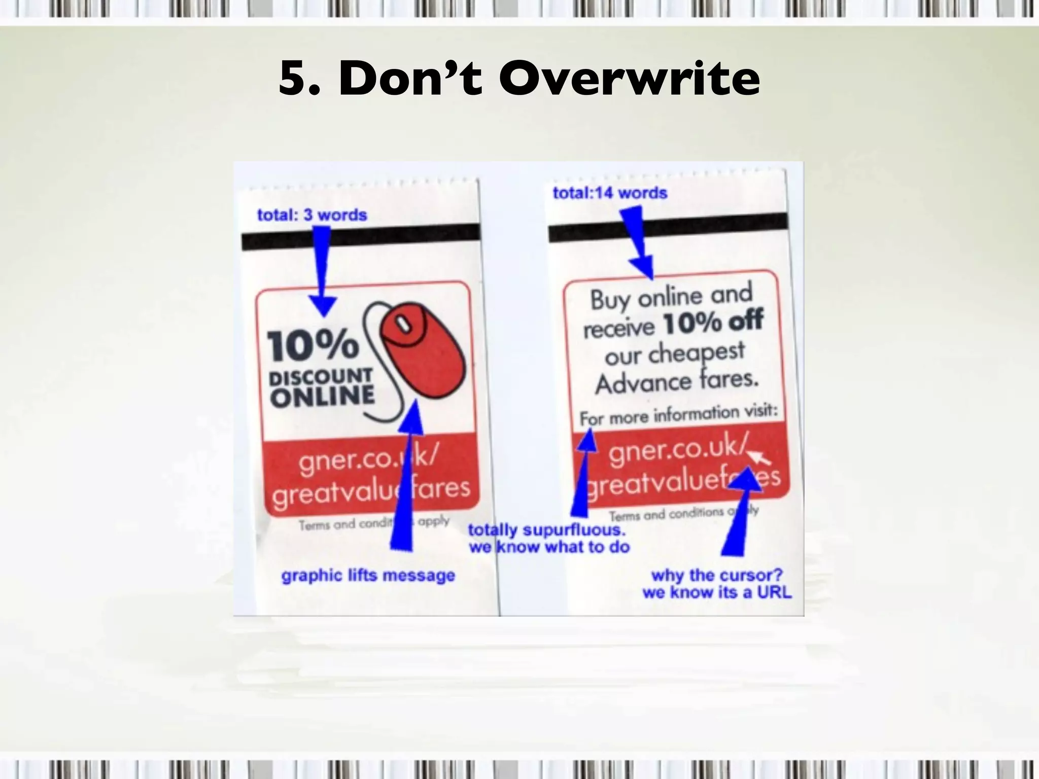 5. Don’t Overwrite