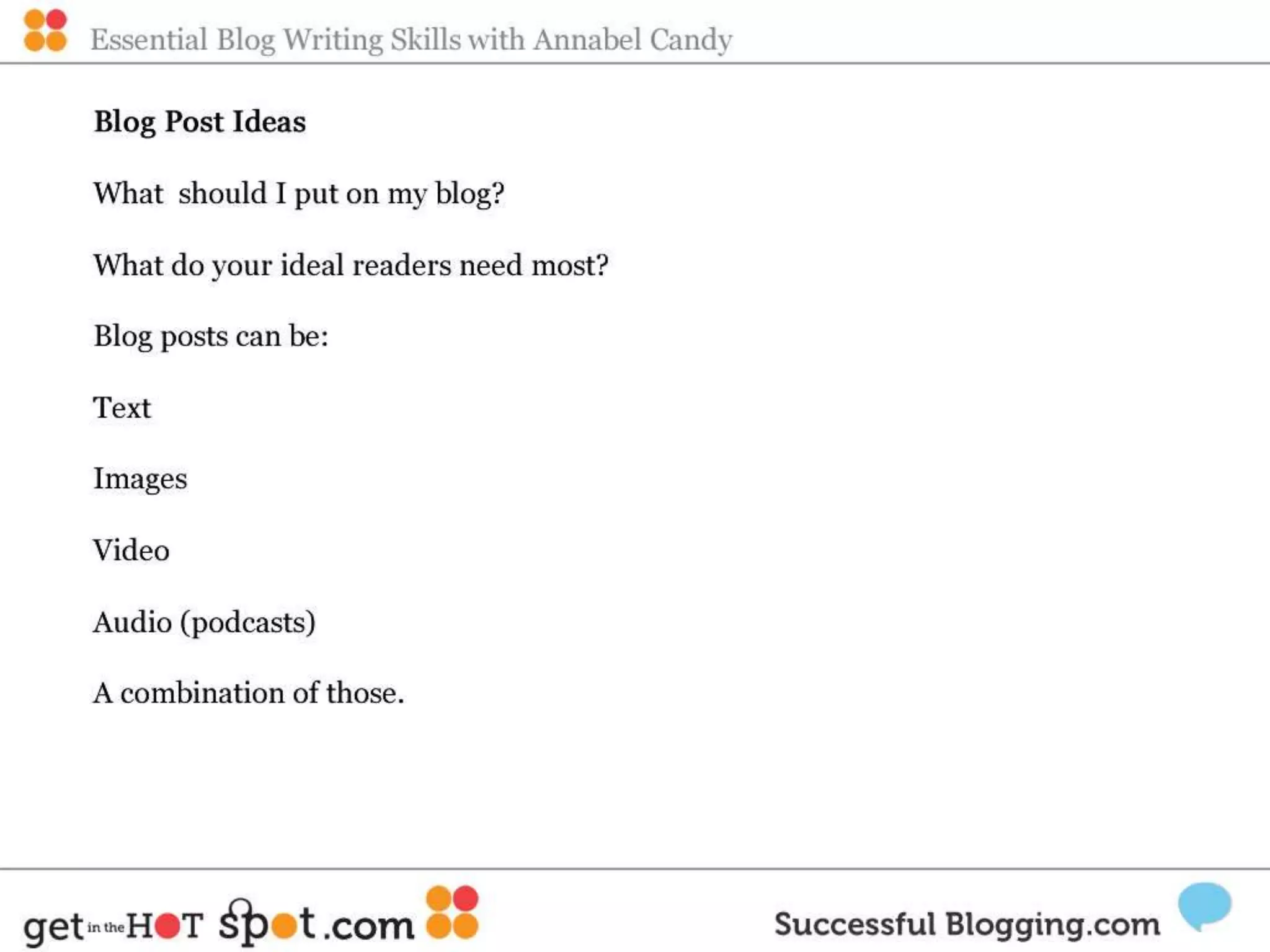 Blog writing skills
