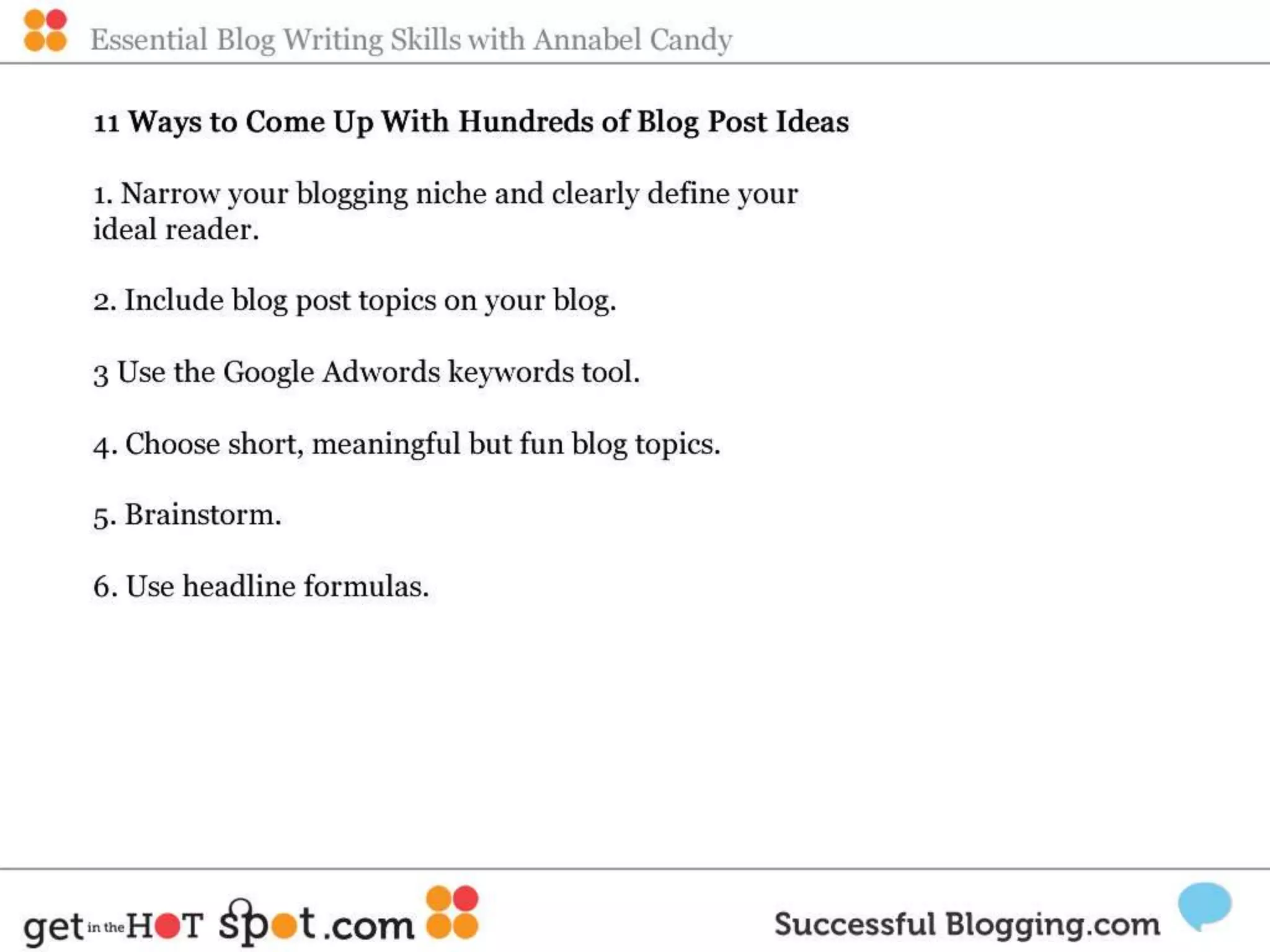 Blog writing skills