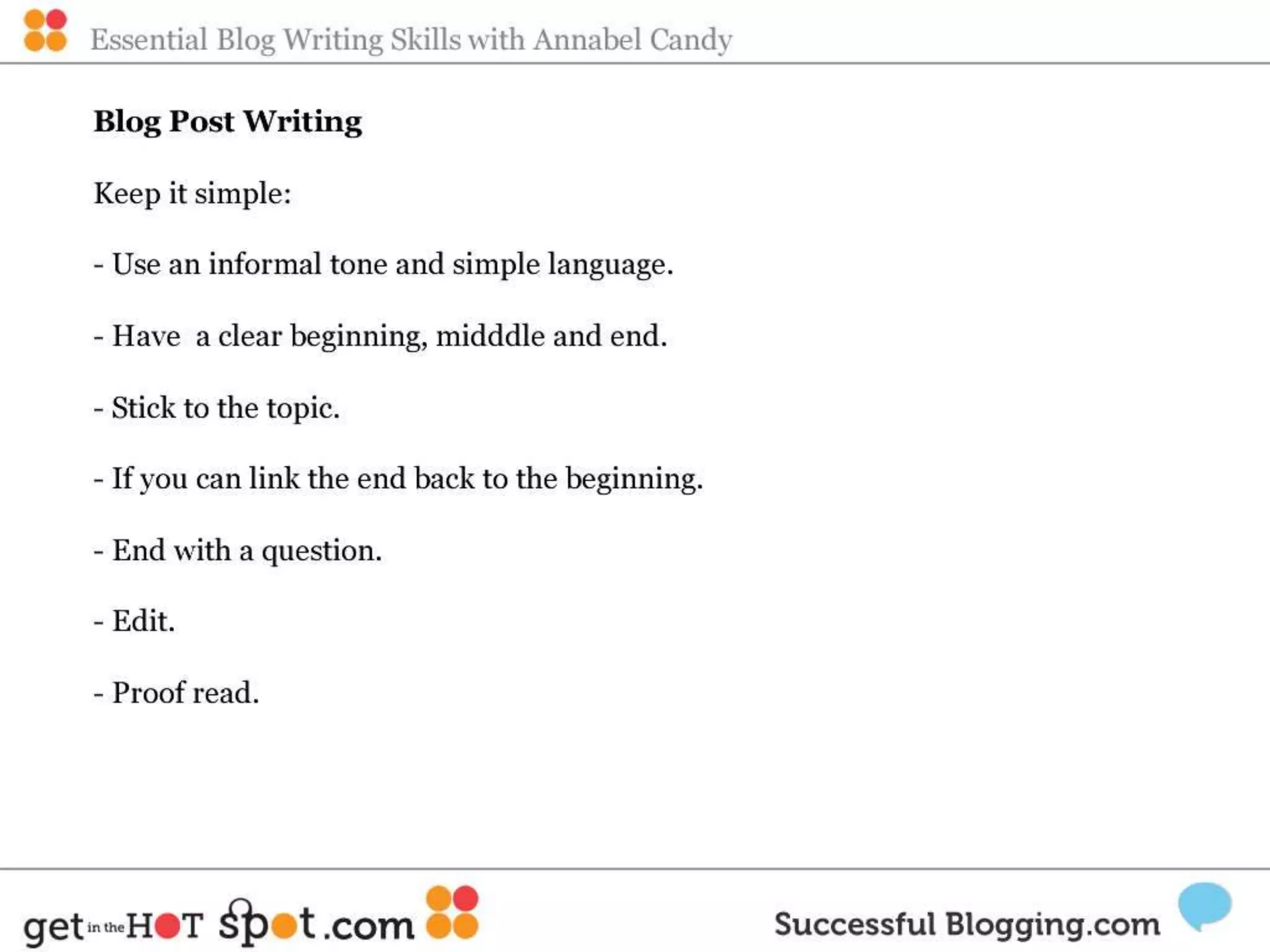Blog writing skills