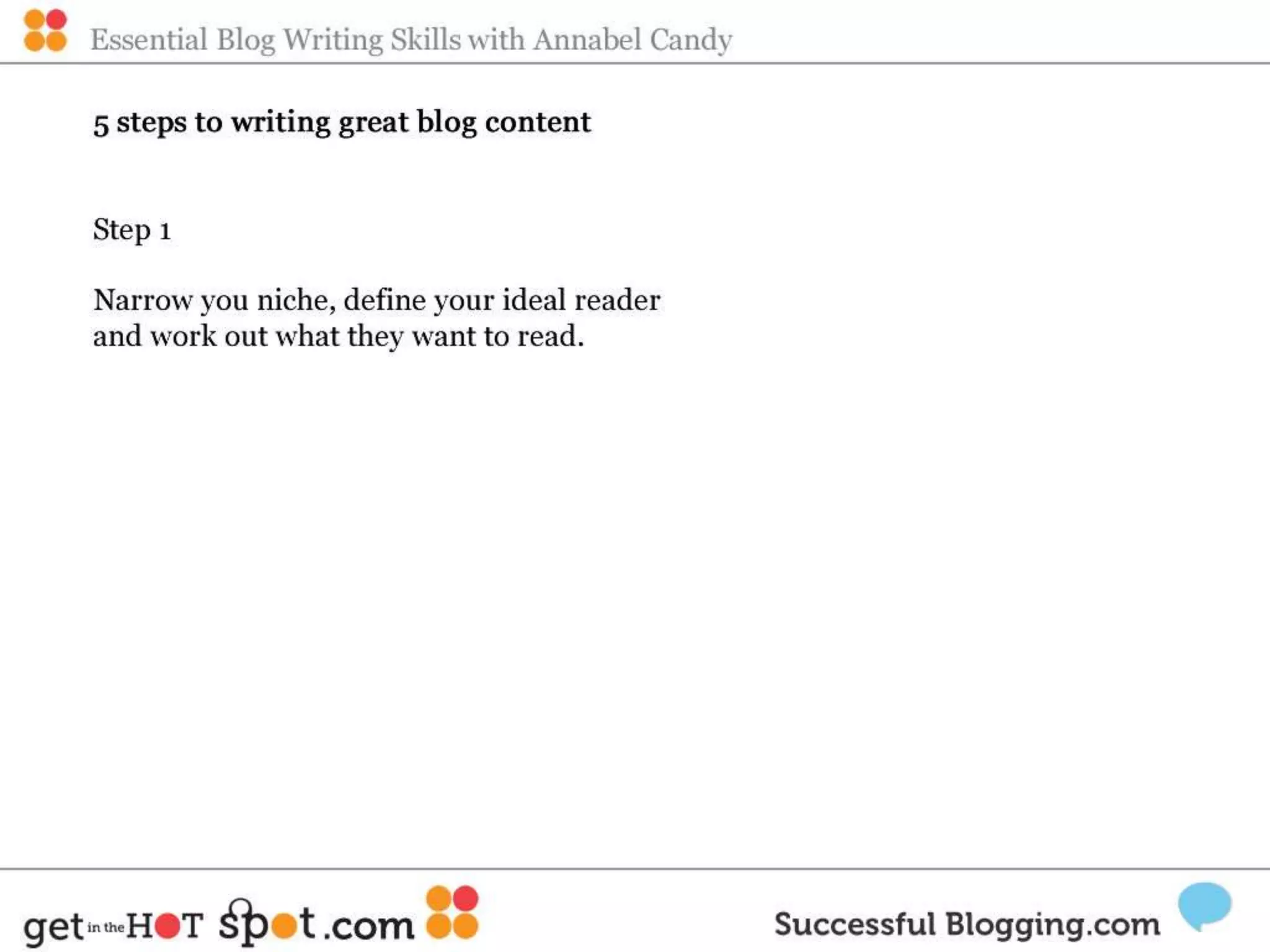 Blog writing skills