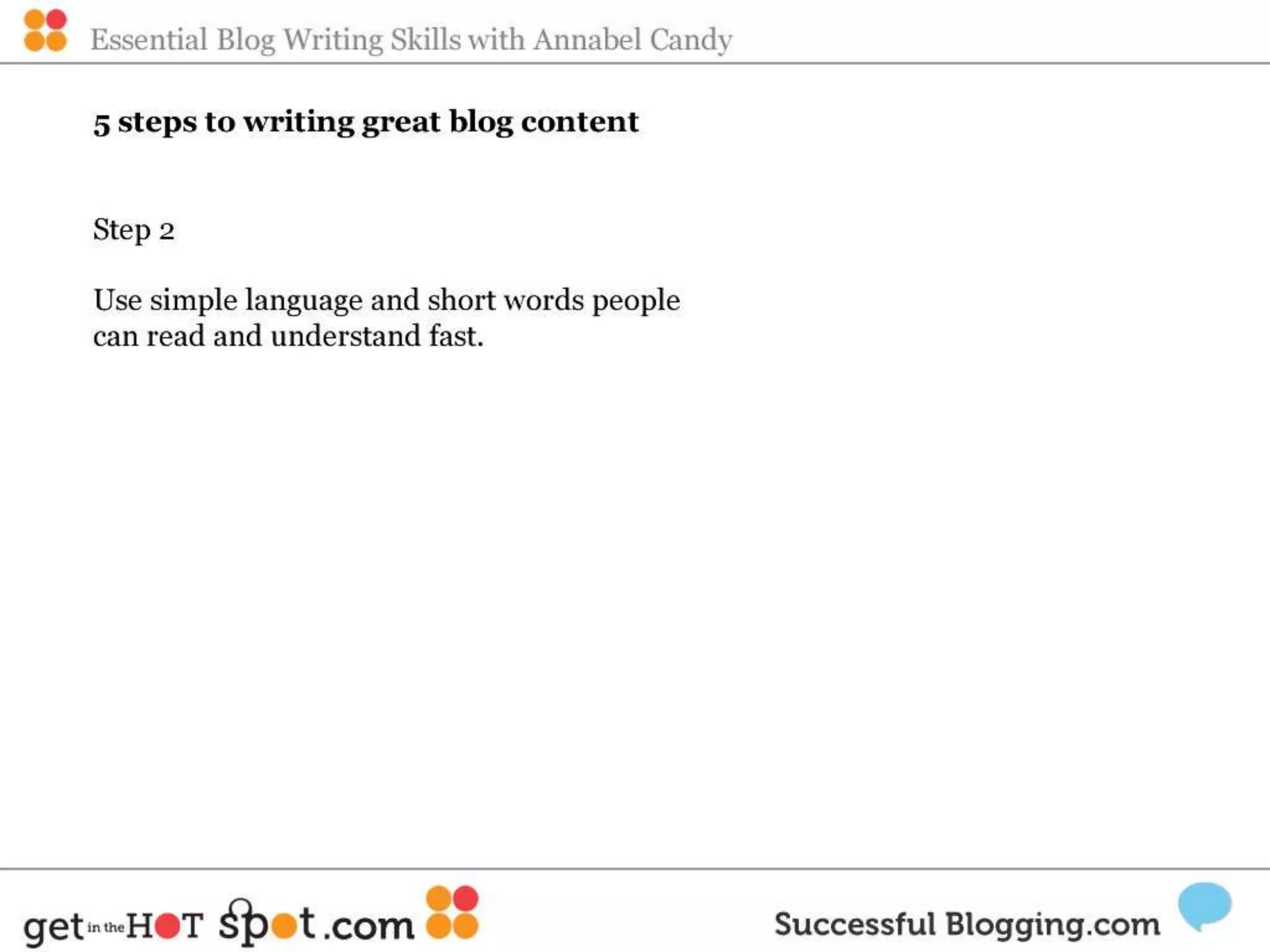 Blog writing skills