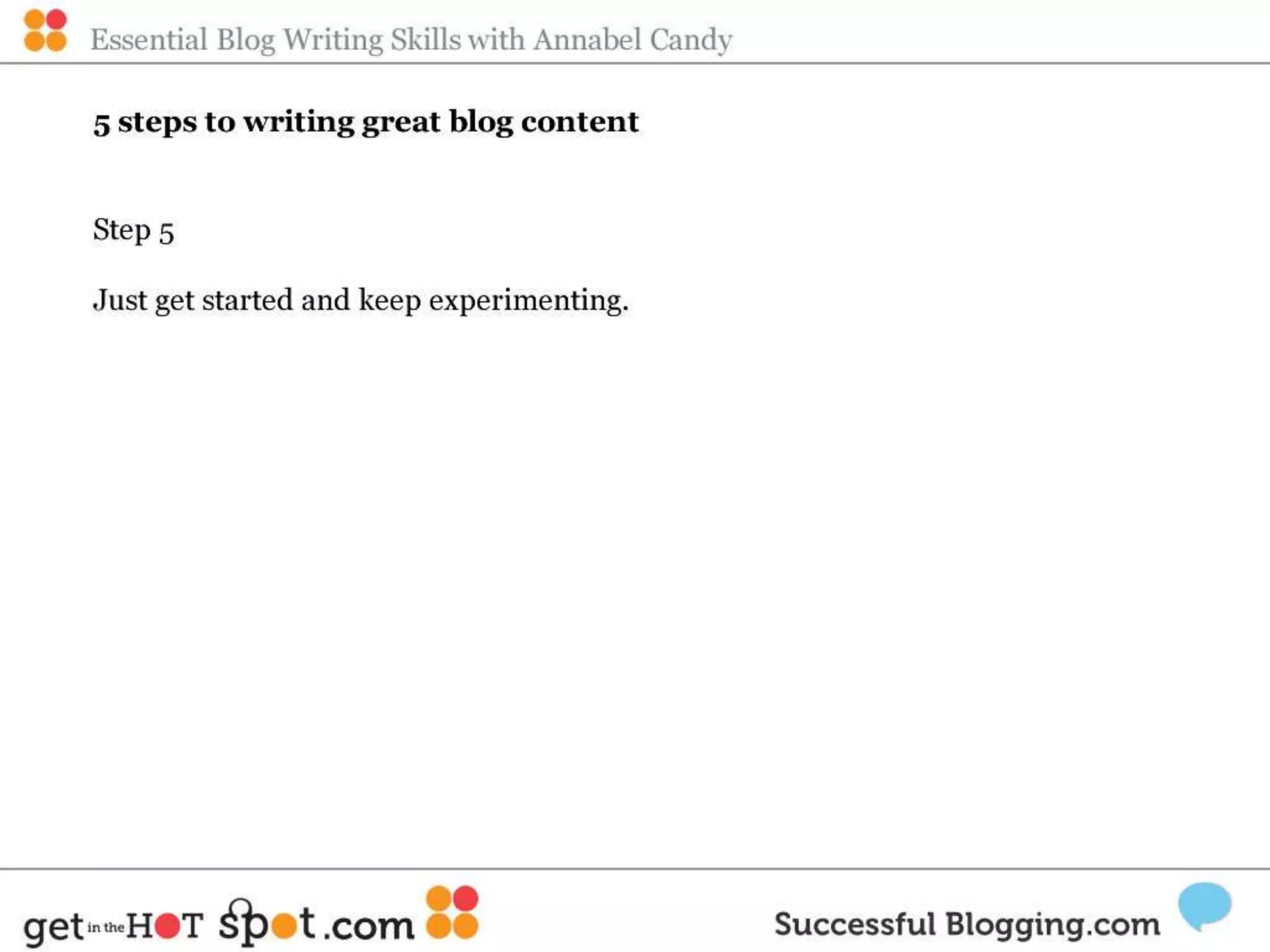 Blog writing skills