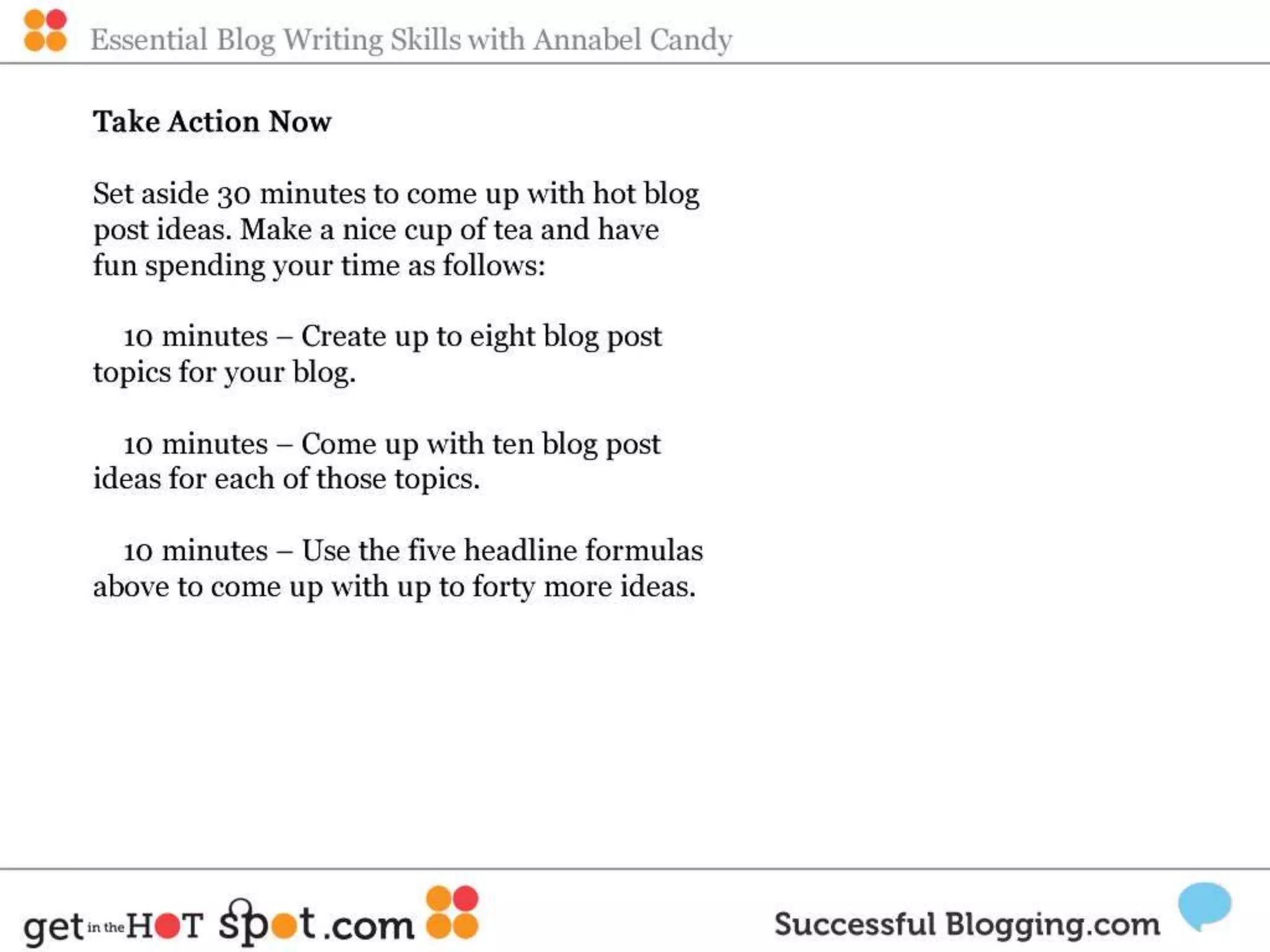 Blog writing skills