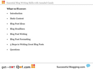 Blog writing skills