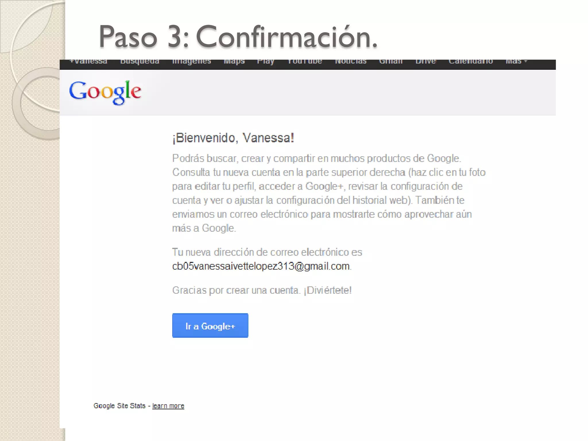 Paso 3: Confirmación.

 