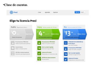 •Clase de cuentas.
 