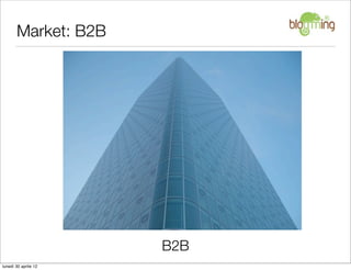Market: B2B




                      B2B
lunedì 30 aprile 12
 