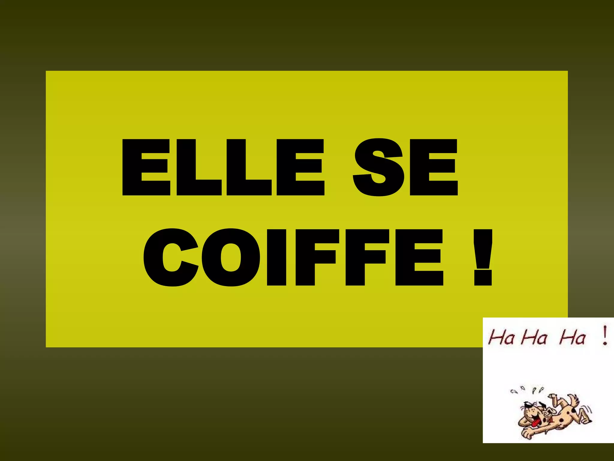 ELLE SE COIFFE !