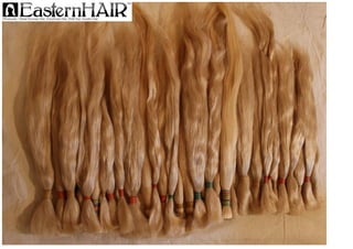 Virgin Glossy Fine Soft Hair Ponytails in Light Blonde Color